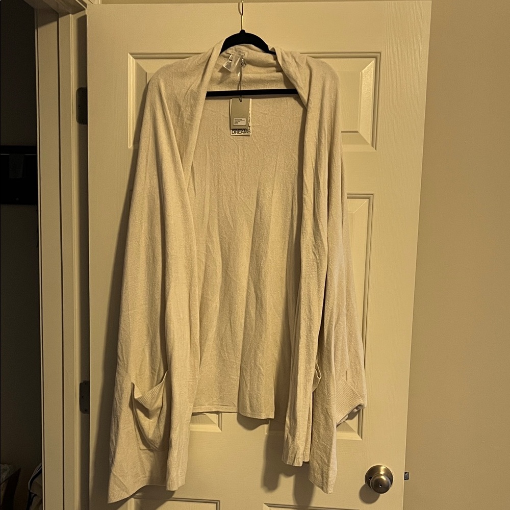 Barefoot Dreams Cream Open Front Women's Sweater